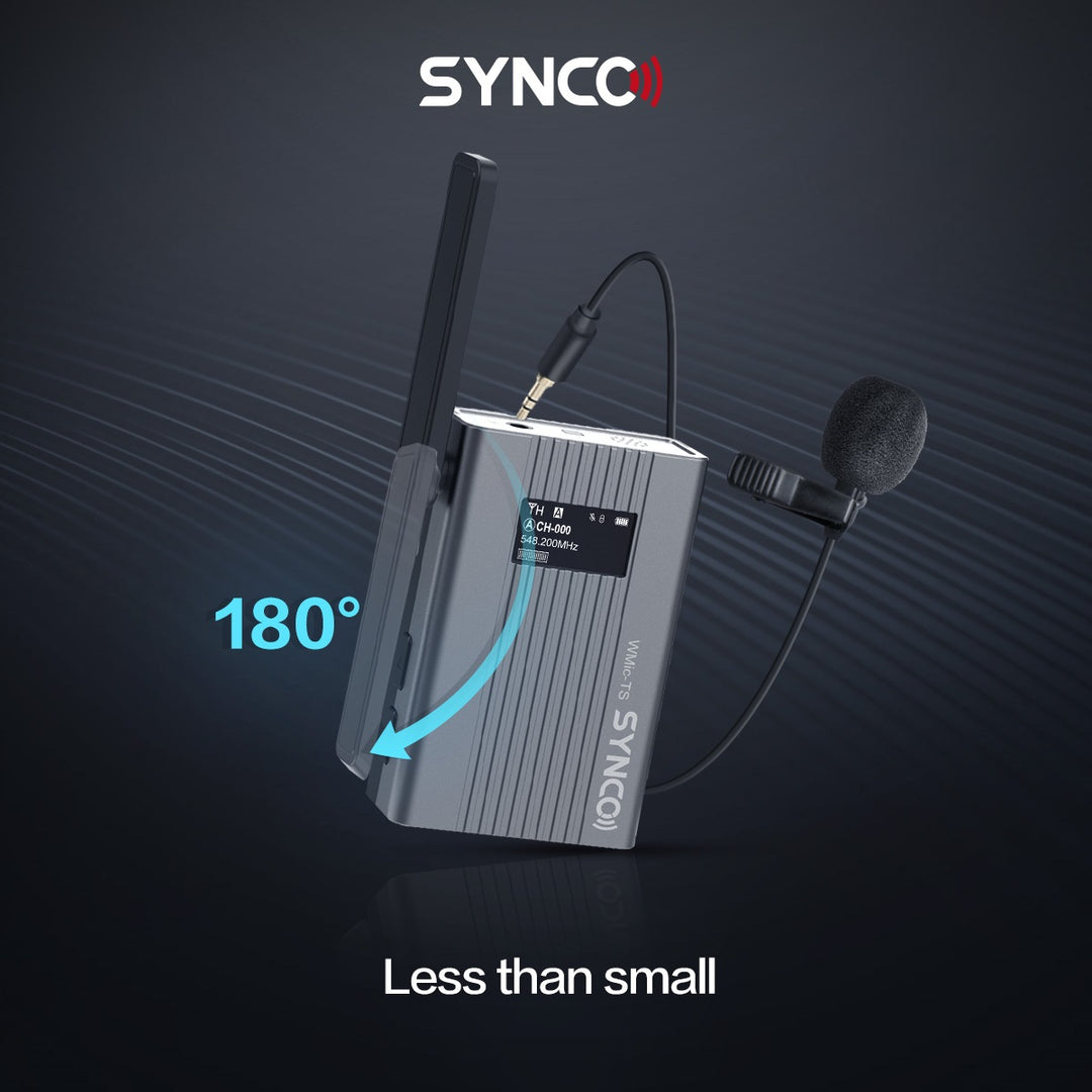 Synco trådlöst mikrofoner 2 TX / 1 RX UHF 525 MHz-539.7 MHz