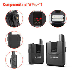 Synco trådlöst mikrofonset för DSLR UHF frekvens 572 - 586 MHz