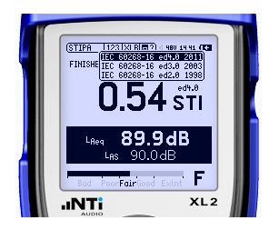 NTI XL 2 STIPA Handhållen ljud- och akustisk analysator