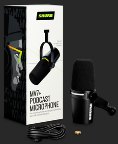 Shure MV7+ Podcast-mikrofon (svart)