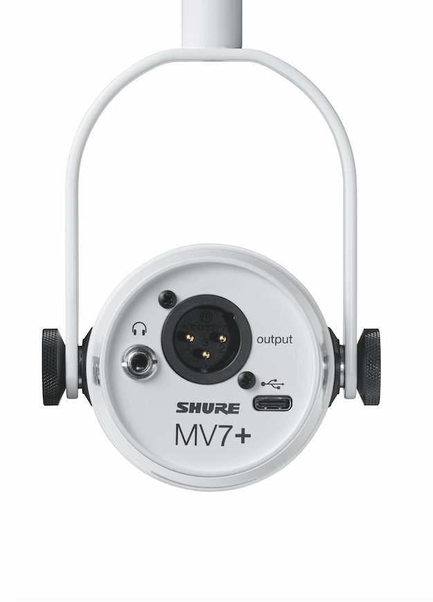 Shure MV7+ Podcast-mikrofon (vit)
