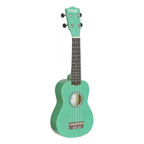 Stagg US-GRASS sopransukulele med gigbag (Grön)