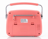 Studio 57 Batteri Retro Radio m. Bluetooth & FM (Diner Crimson)