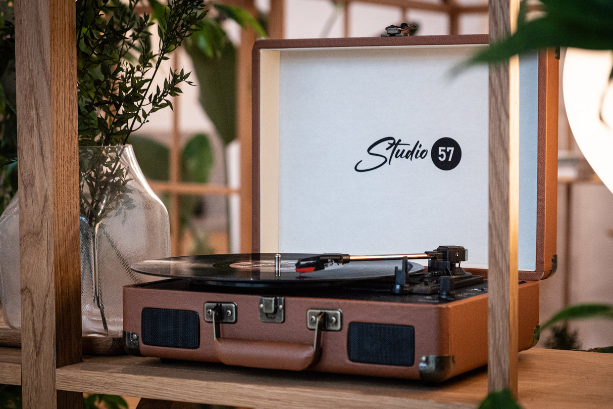 Studio 57 Dolly skivspelare (brun)