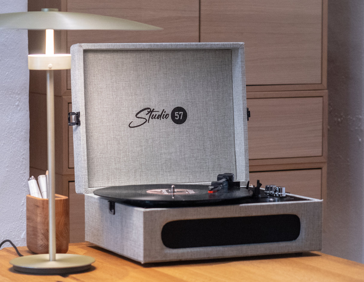 Studio 57 Groovy skivspelare (grå)
