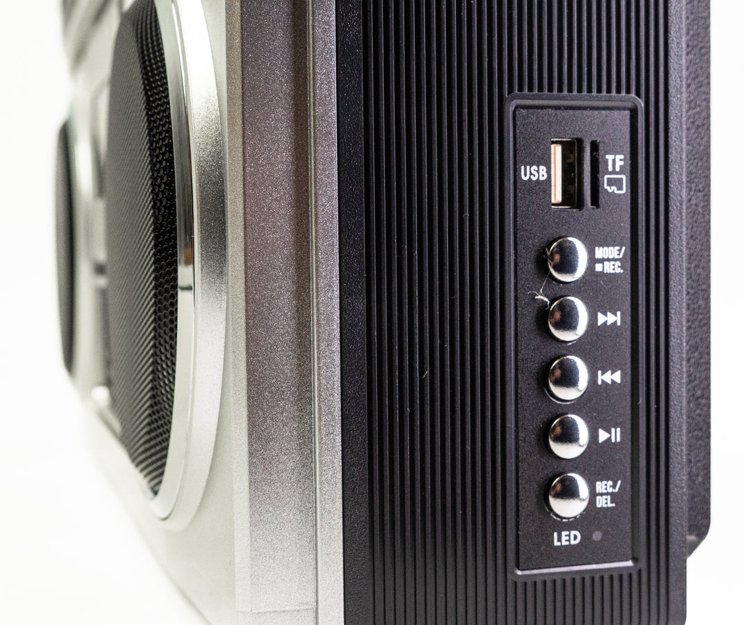 Studio 57 - Ghettoblaster med Bluetooth (Silver)