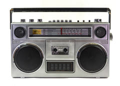 Studio 57 - Ghettoblaster med Bluetooth (Silver)