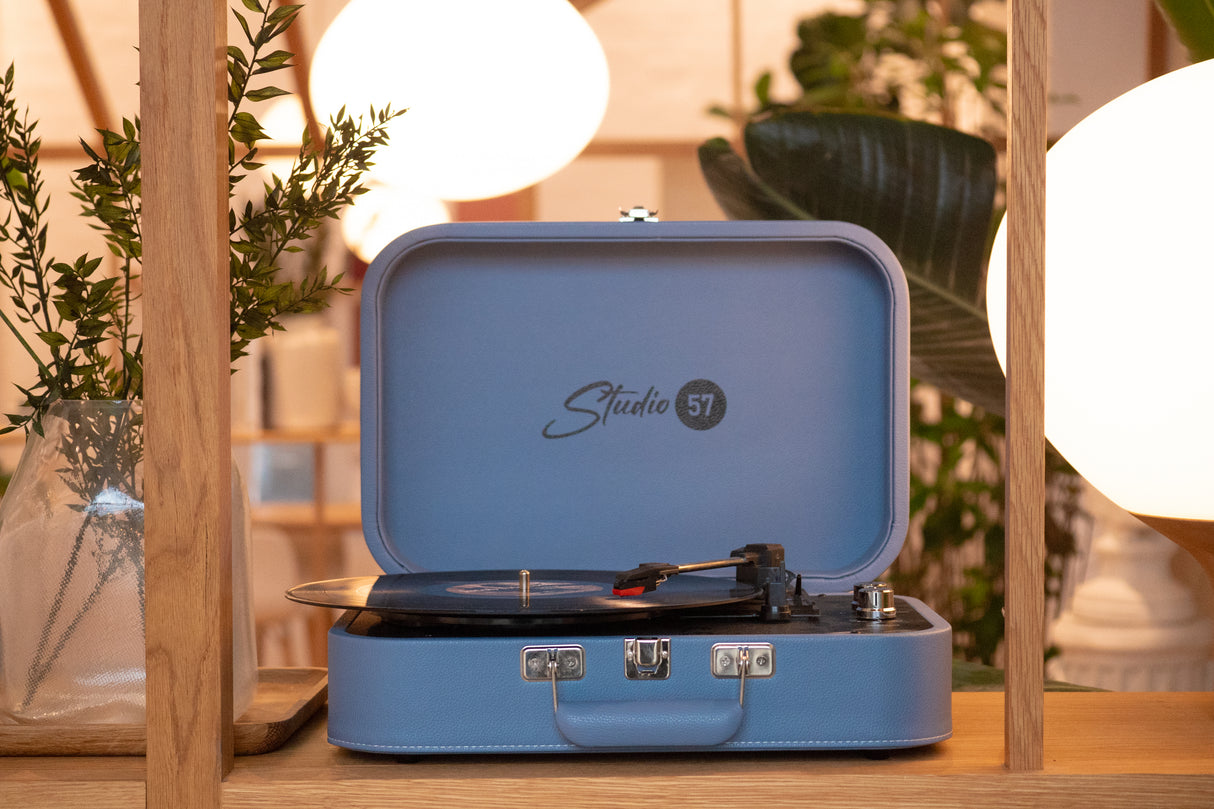 Studio 57 Mellow skivspelare (blå)