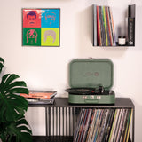 Studio 57 Mellow skivspelare med LP-ställ (Grön)
