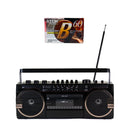 Studio 57 - Kassettspelare med FM & Bluetooth, Svart + Kassettband