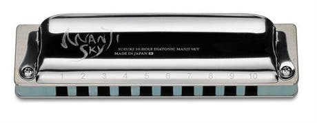 Suzuki Manji M-20S SKY Blues munharmonika. Tonart: A