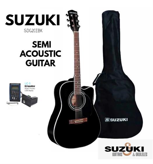 Suzuki Western Gitarrer i svart - EQ SDG-2CE