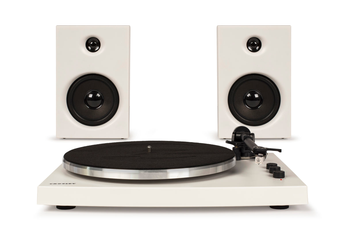Crosley T150 skivspelare med högtalare (vit)