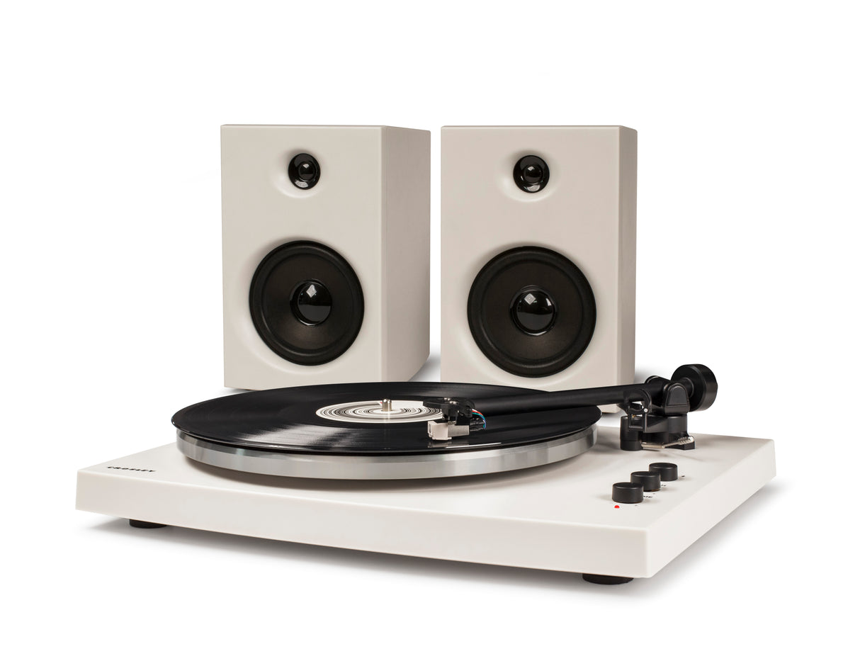 Crosley T150 skivspelare med högtalare (vit)
