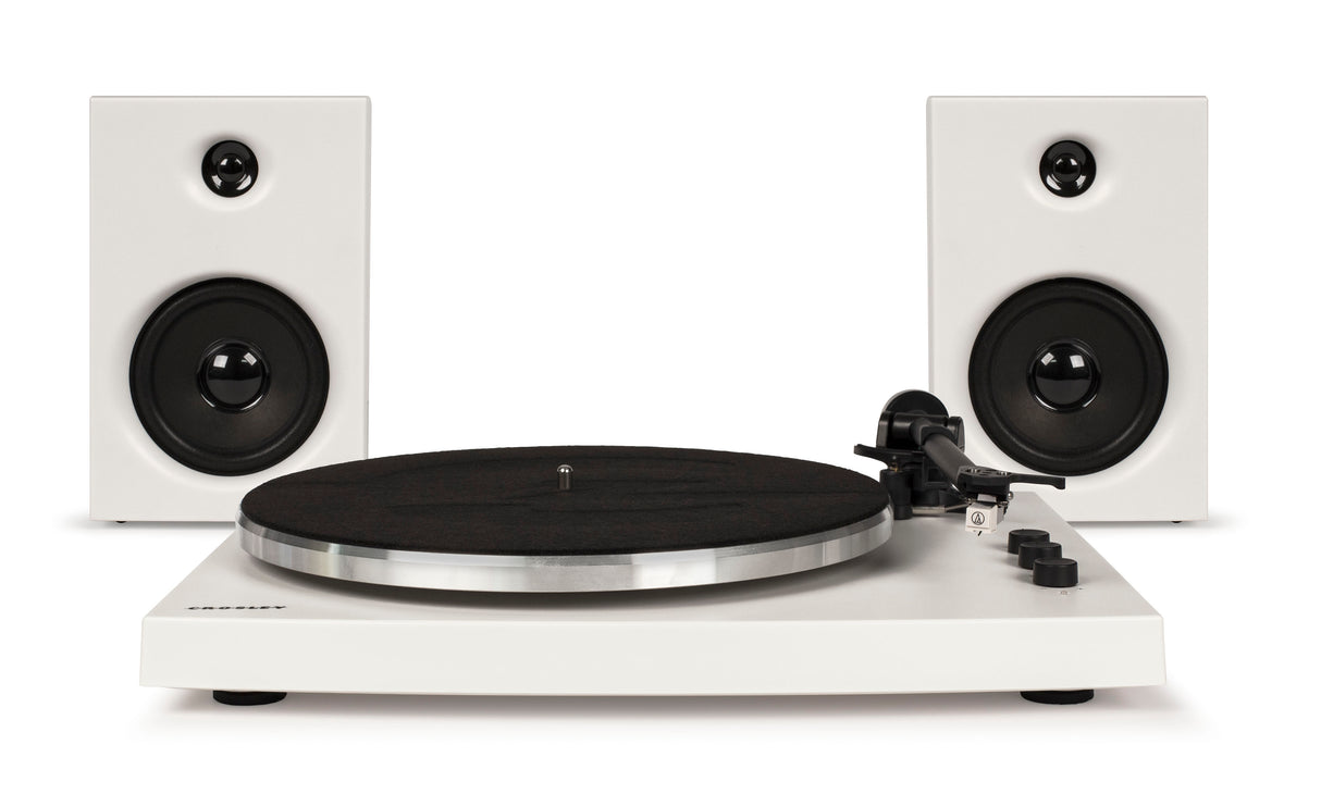 Crosley T150 skivspelare med högtalare (vit)