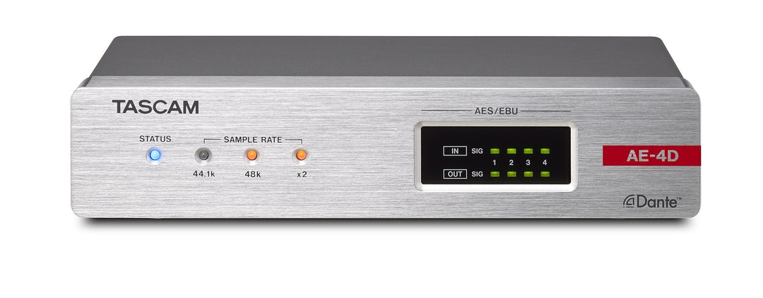 Tascam AE-4 AES/EBU Dante-omvandlare 2in / 2 out, XLR