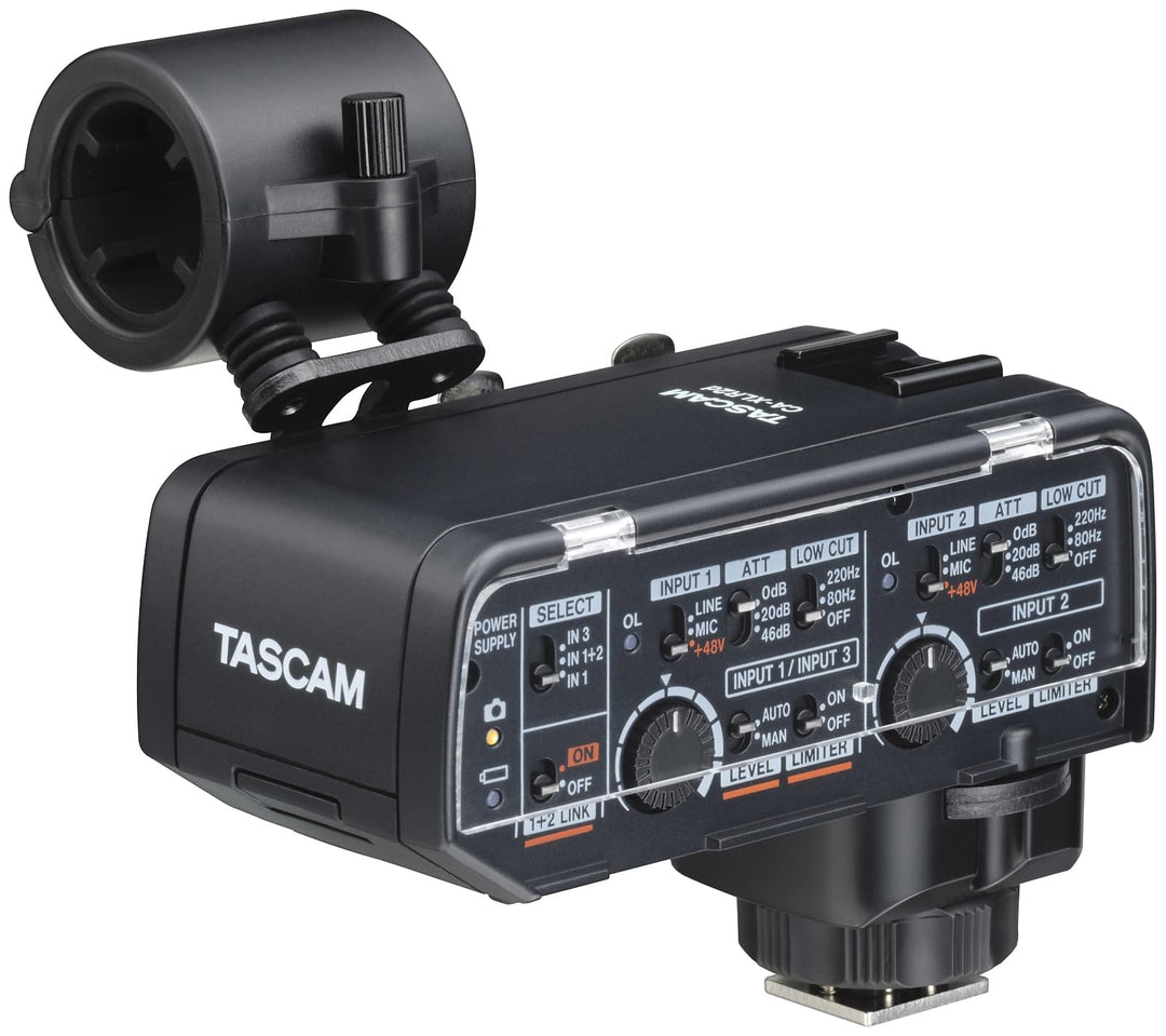 Tascam CA-XLR2D mikrofonadapter för kamera, Fuji film