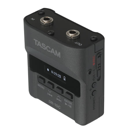 Tascam DR-10CH inspelare för Shure lavalier