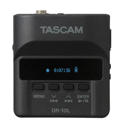 Tascam DR-10L inspelare med lavaliermikrofon, vit