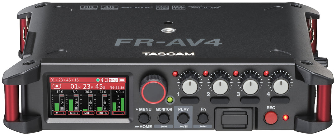 Tascam 4-kanals audio-inspelare med HDMI-tidskod