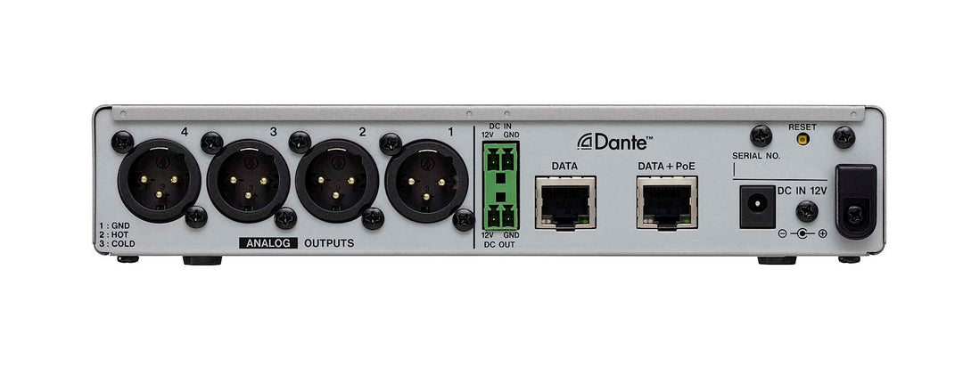 Tascam MM-4D IN Analog Dante-omvandlare 4 kanaler, XLR
