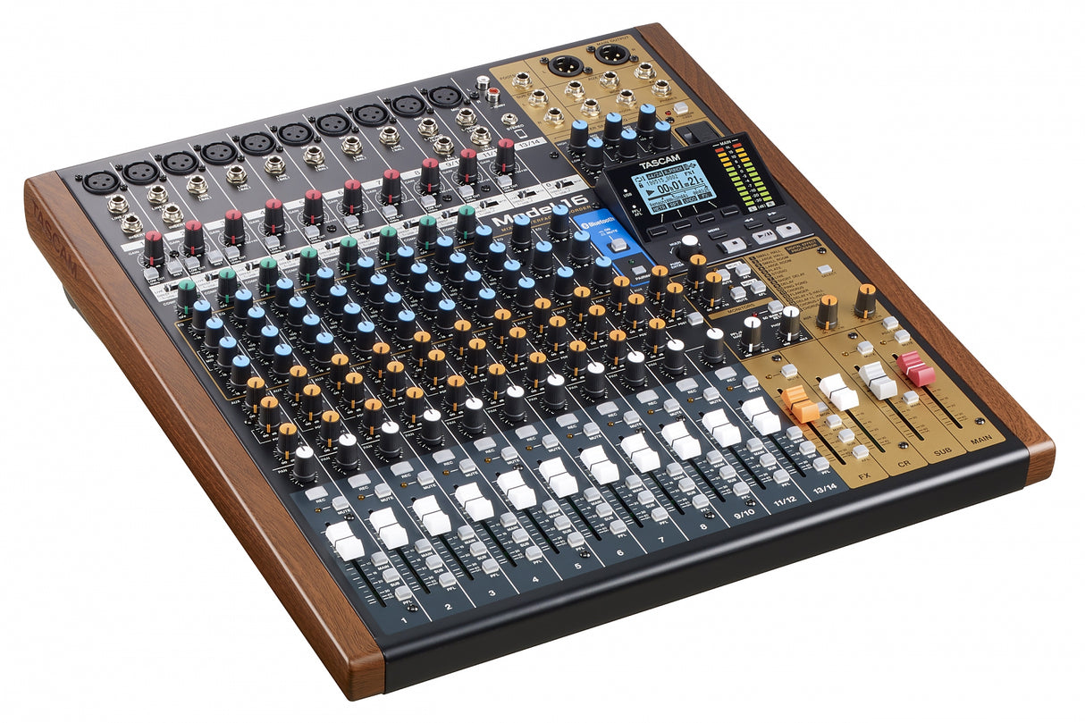 Tascam Model 16 analog mixer og 14  track digital recorder