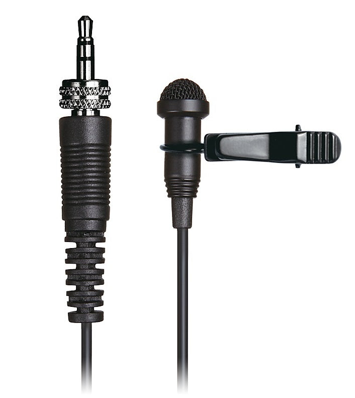 Tascam TM-10L knapphålsmikrofon minijack med överfallsmutter, svart