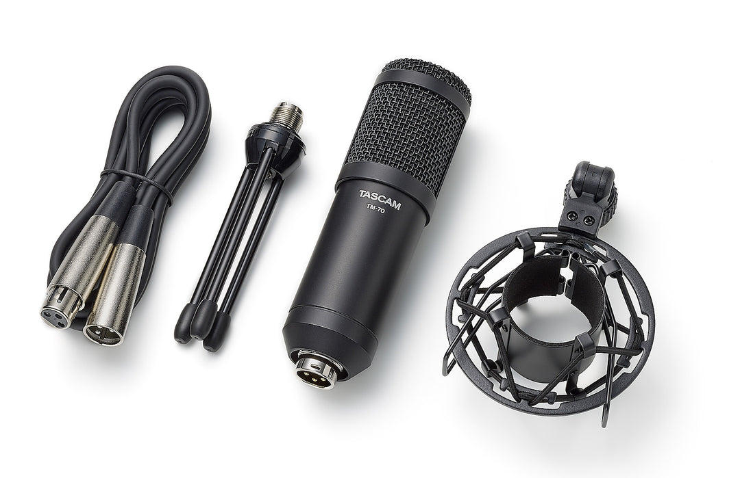 Tascam TM-70 Studio- och podcastdynamisk mikrofon inkl. upphängning