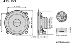 Pioneer TS-130Ci bilhögtalare (13 cm, 5,25")