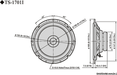 Pioneer TS-1701i bilhögtalare (17 cm, 6,5")