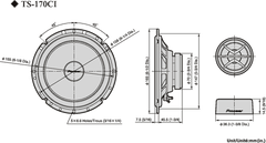 Pioneer TS-170Ci bilhögtalare (17 cm, 6,5")