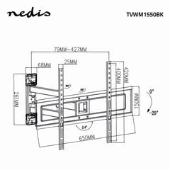 Tv fäste helt rörligt (37-70", 25 kg)