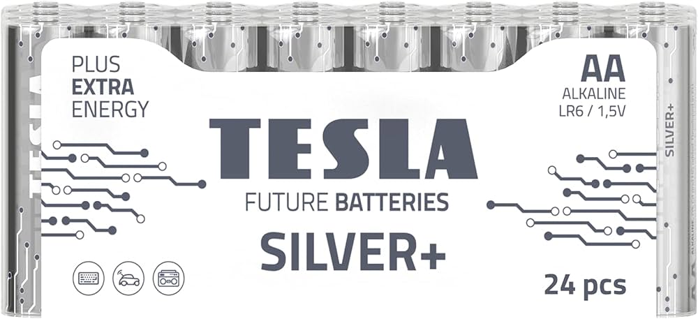 Tesla Silver+ AA Alkaliska Batterier (48 st)