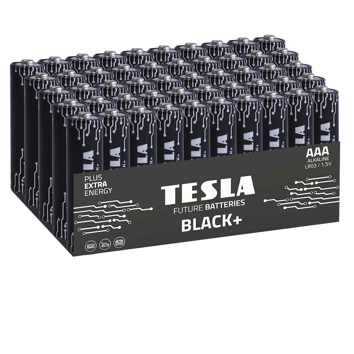Tesla Black+ AAA Batterier (50 st)