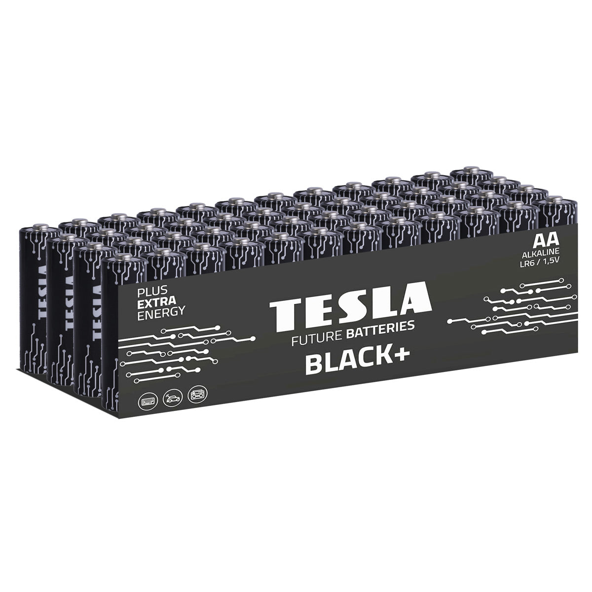 Tesla Black+ AA Batterier (48 st)