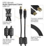 UDG Ultimate audio Kabel USB 2.0 C-B Svart Rak 1,5m