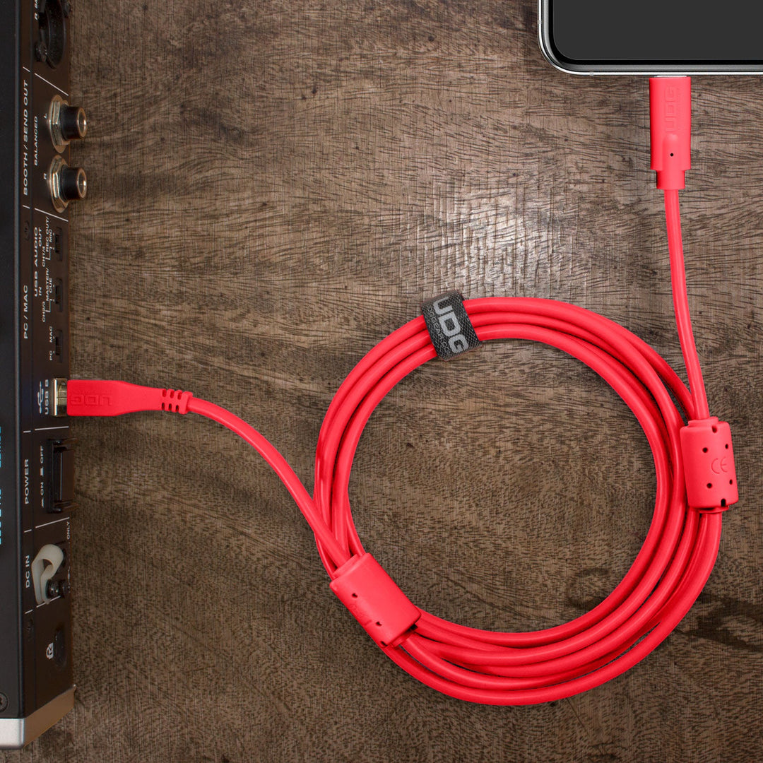 UDG Ultimate audio Kabel USB 2.0 C-B Röd Rak 1,5m