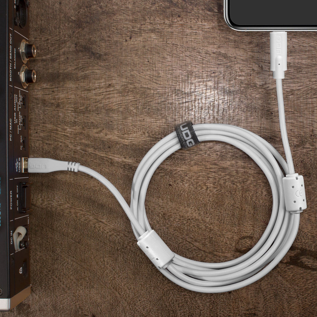 UDG Ultimate audio Kabel USB 2.0 C-B Vit Rak 1,5m