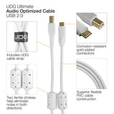 UDG Ultimate audio Kabel USB 2.0 C-B Vit Rak 1,5m