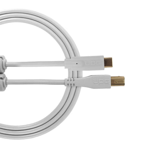 UDG Ultimate audio Kabel USB 2.0 C-B Vit Rak 1,5m