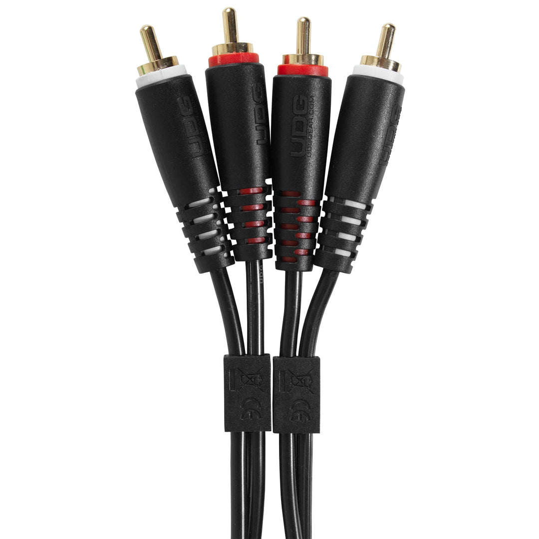 UDG Ultimate audio Kabel set RCA - RCA Svart Rak 3m