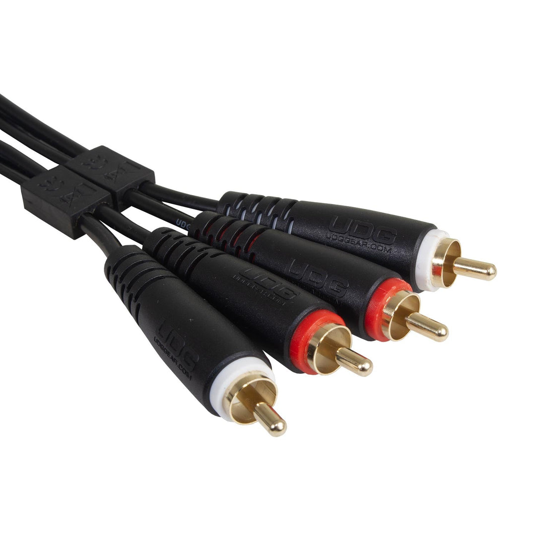 UDG Ultimate audio Kabel set RCA - RCA Svart Rak 3m