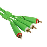 UDG Ultimate audio Kabel set RCA - RCA Grön Rak 3m