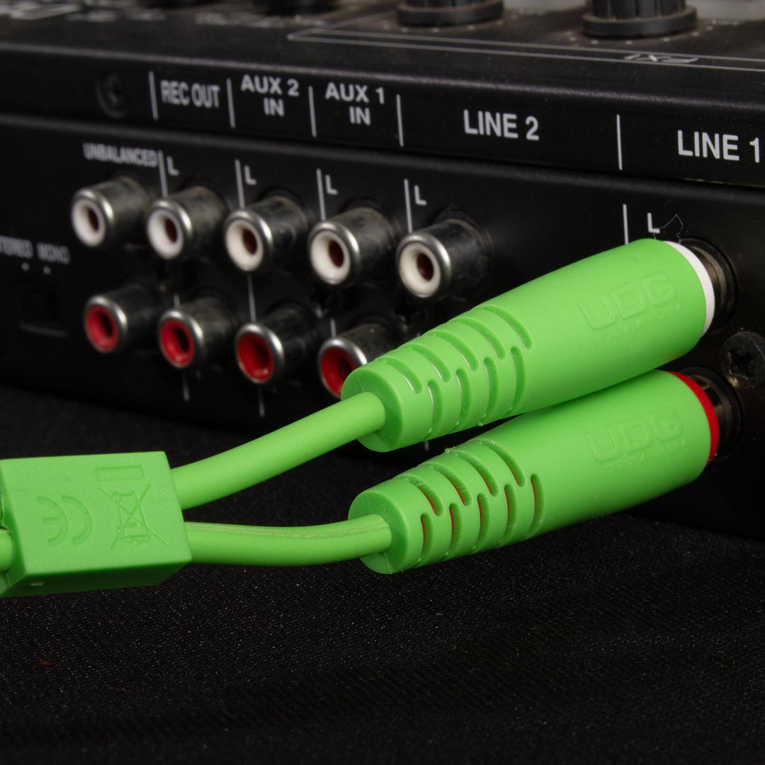UDG Ultimate audio Kabel set RCA - RCA Grön Rak 1,5m
