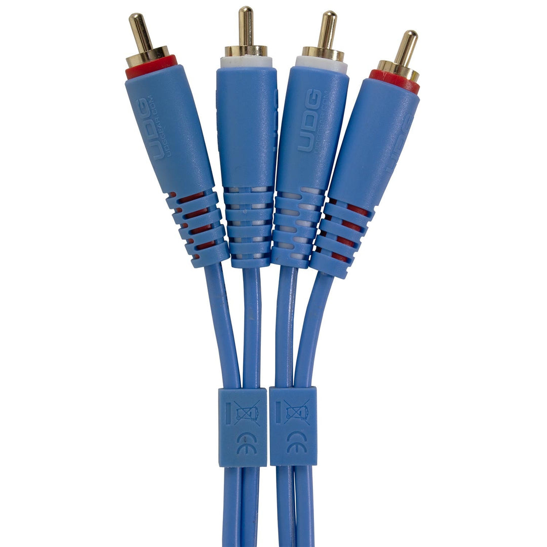 UDG Ultimate audio Kabel set RCA - RCA Blå Rak 3m