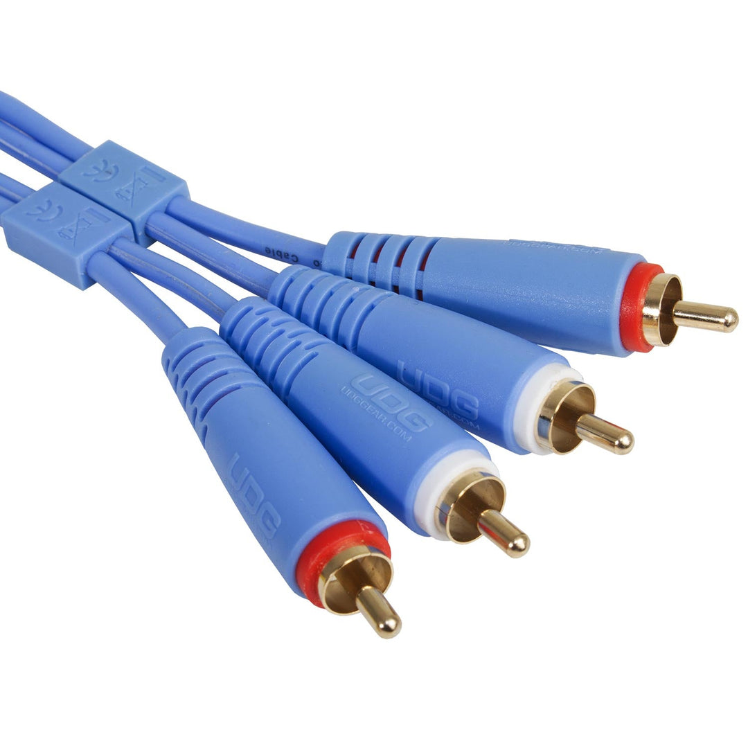 UDG Ultimate audio Kabel set RCA - RCA Blå Rak 3m