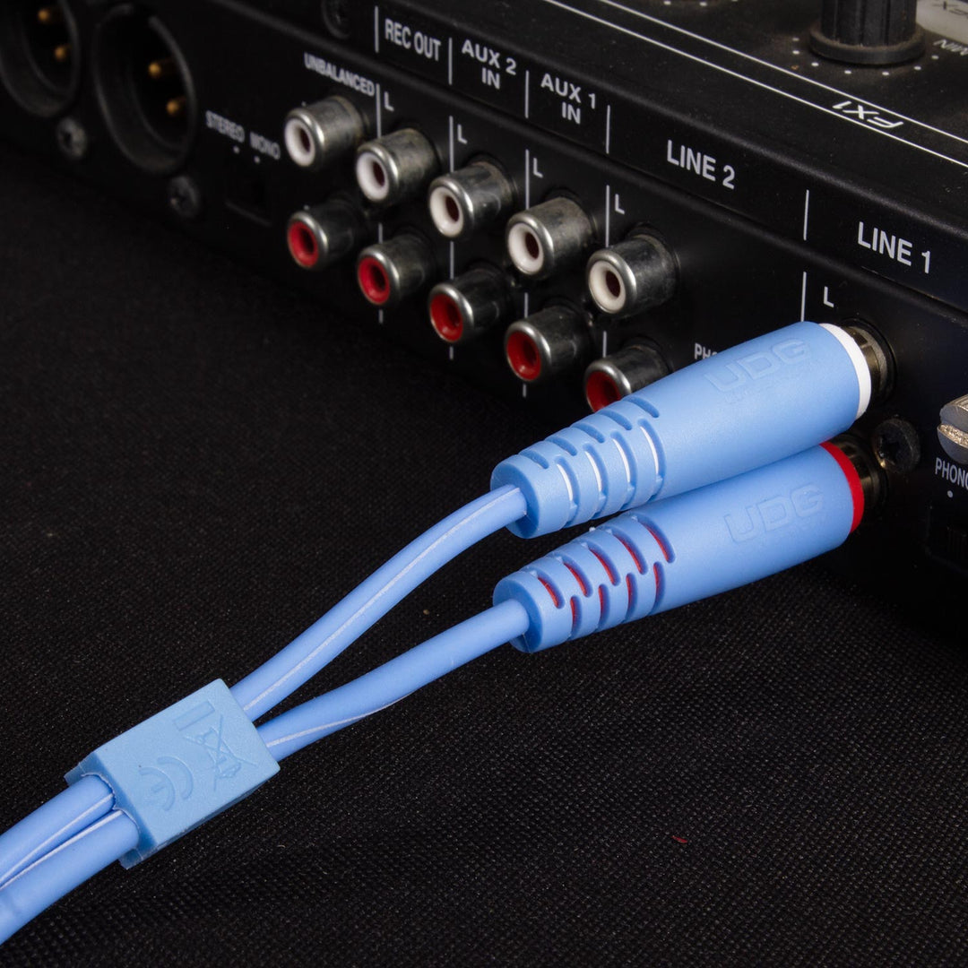 UDG Ultimate audio Kabel set RCA - RCA Blå Rak 3m