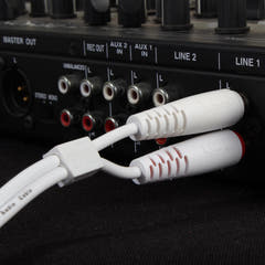UDG Ultimate audio Kabel set RCA - RCA Vit Rak 1,5m