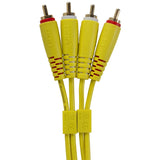 UDG Ultimate audio Kabel set RCA - RCA Gul Rak 3m
