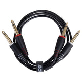 UDG Ultimate Audio Cable Set 1/4'' Jack-1/4'' Jack Svart Rak 3m
